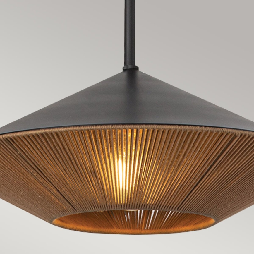 Alora Mood - Deckenleuchte an Stange DAPHNE 1xE27/60W/230V d 38,1 cm schwarz