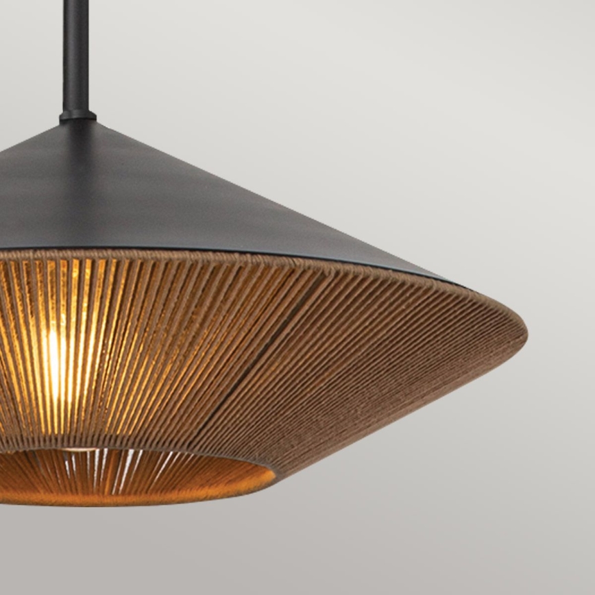 Alora Mood - Deckenleuchte an Stange DAPHNE 1xE27/60W/230V d 38,1 cm schwarz