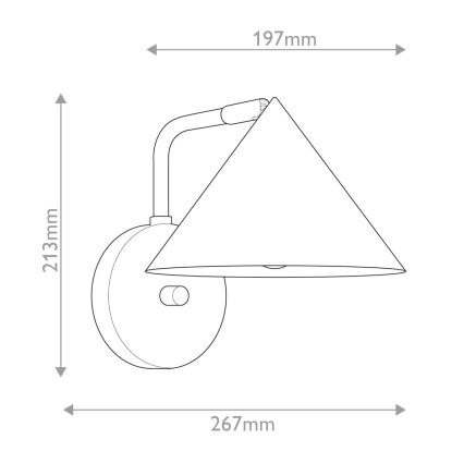 Alora Mood - Wandleuchte REMYCK 1xE27/60W/230V schwarz