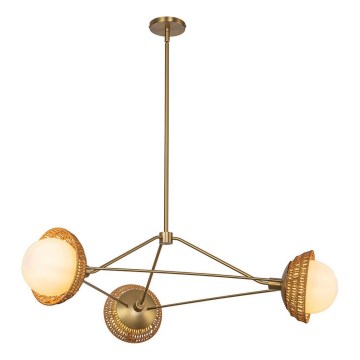Alora Mood - Pendelleuchte mit Stange PERTH 3xE14/40W/230V goldfarben