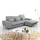 ALTA Ecksofa mit Schlaffunktion, L‑Form, rechts, gepolstert, mit integriertem Stauraum, grau