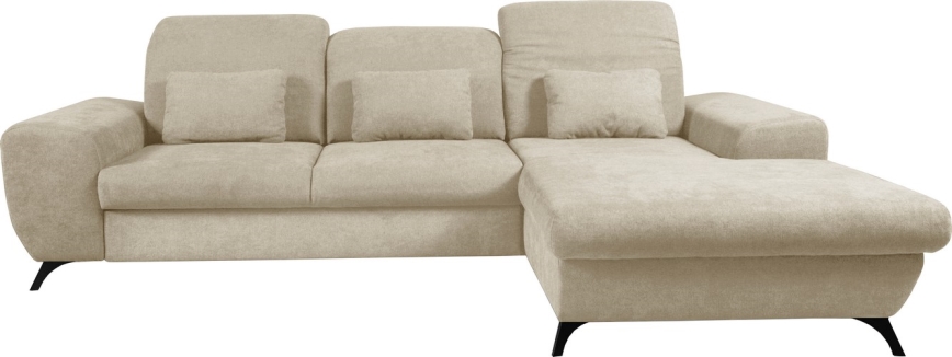 ALTA Polsterecksofa mit Schlaffunktion und Stauraum, L-Form, rechts, Beige