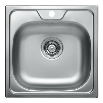 ALVEUS 1074634 - Spülbecken ALLUX 48x48 cm matt Stahl/Satin