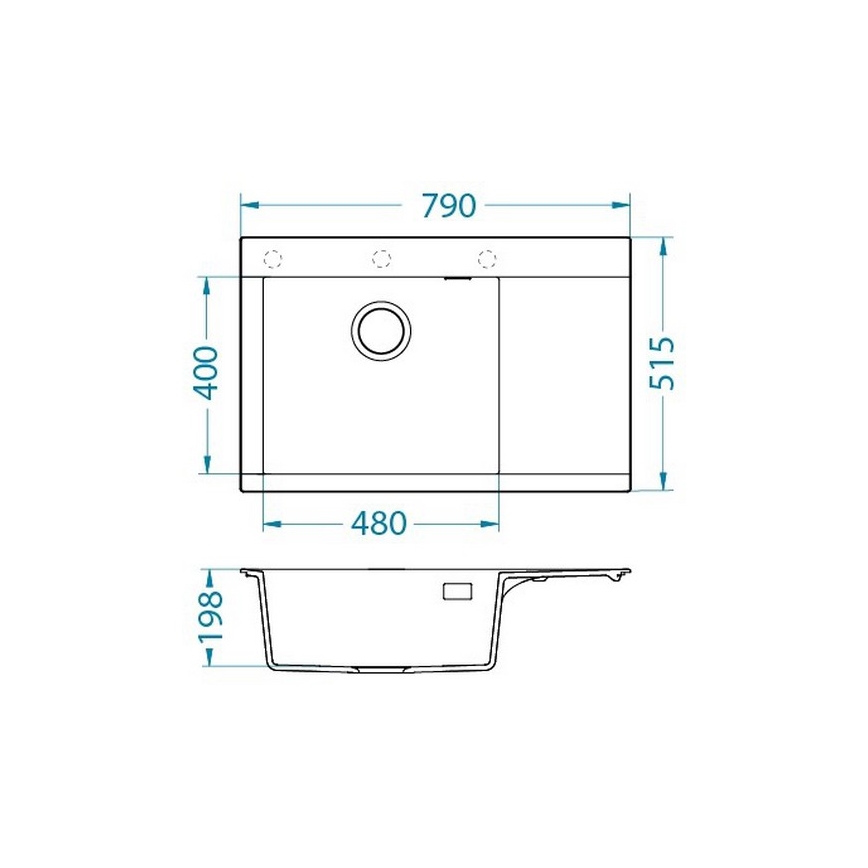ALVEUS 1149498 - Küchenspüle PURE 79 x 51,5 cm Granit/Weiß