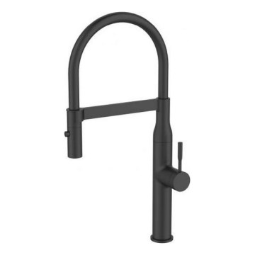ALVEUS 1150893 - Wasserhahn/Armatur mit flexiblem Arm und Sprühvorrichtung MIRAGE 49,5 cm schwarz