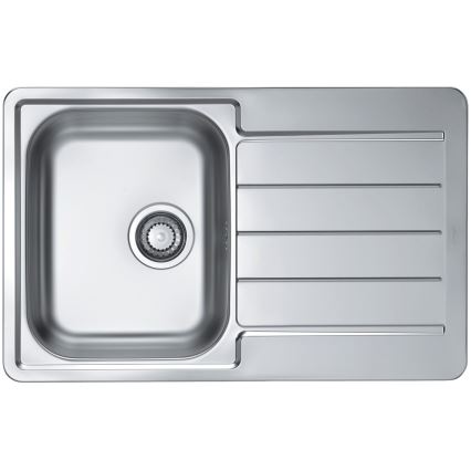 ALVEUS SET0026 - Küchenspüle LINE 79x50 cm + Mischbatterie TONIA 29,5 cm satin/glänzendes Chrom