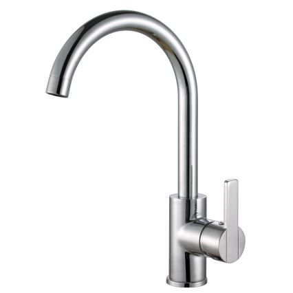 ALVEUS SET0026 - Küchenspüle LINE 79x50 cm + Mischbatterie TONIA 29,5 cm satin/glänzendes Chrom