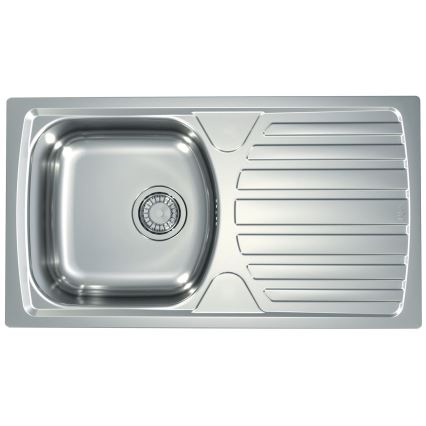 ALVEUS SETA259 - Spüle BASIC 78x43,5 cm + RIVIERA Armatur 14,8 cm satin/glänzend chrom