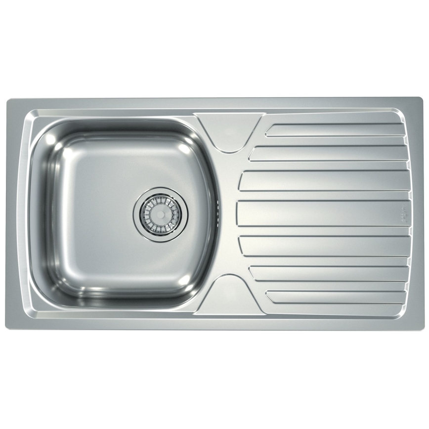 ALVEUS SETA259 - Spüle BASIC 78x43,5 cm + RIVIERA Armatur 14,8 cm satin/glänzend chrom