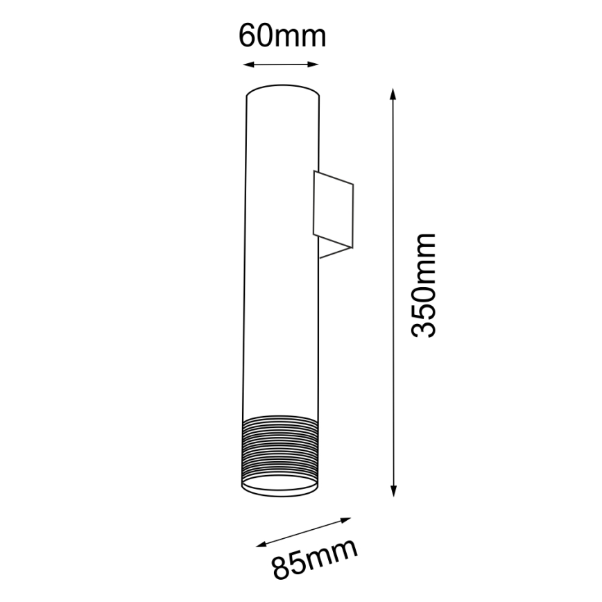Amplex - Wandbeleuchtung 1xGU10/15W/230V