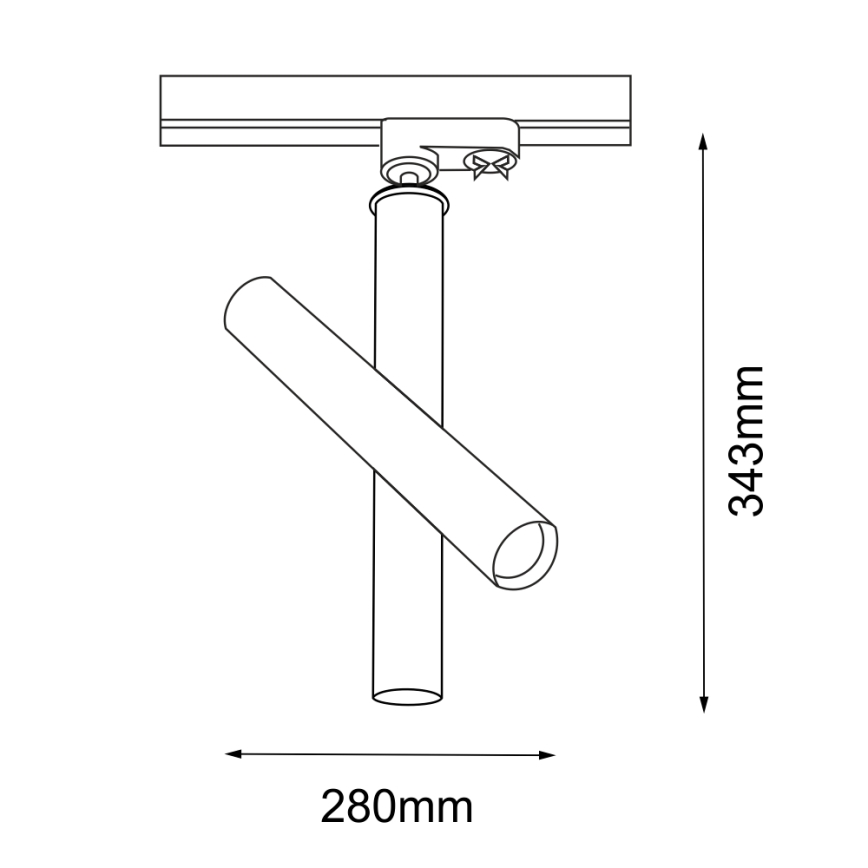Amplex - Strahler für Schienensystem 1xGU10-MR11/15W/230V weiß/Messing
