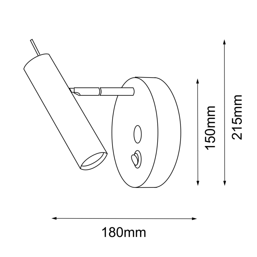 Amplex - Wand-Spotleuchte 1xGU10/15W/230V weiß/gold