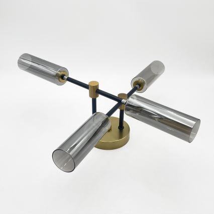 Anbau-Kronleuchter TESSA 4xG9/5W/230V Messing/rauchschwarz