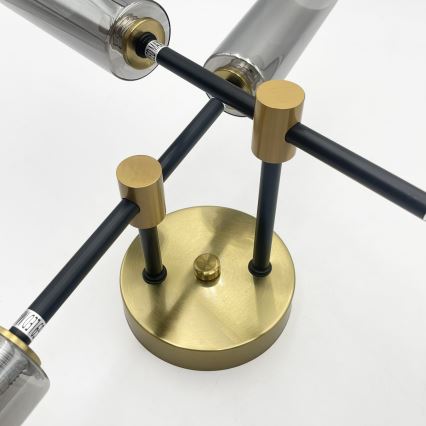 Anbau-Kronleuchter TESSA 4xG9/5W/230V Messing/rauchschwarz
