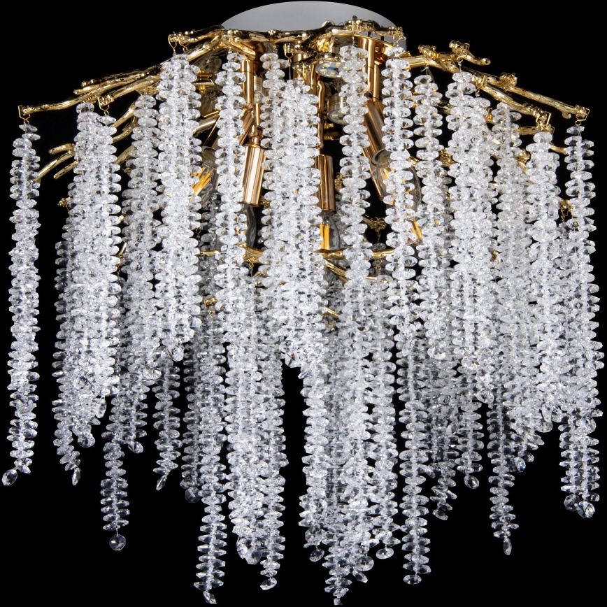 Anbaukronleuchter 6xE14/60W/230V + 3xLED/3W d 54 cm golden