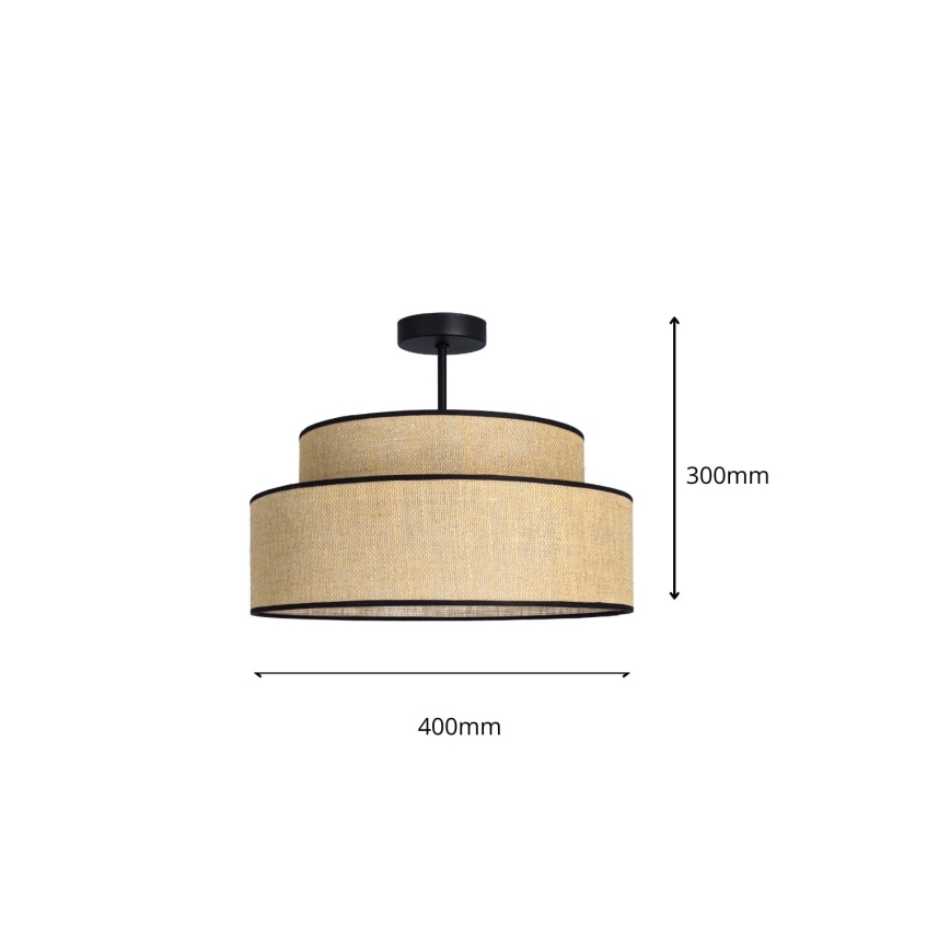 Anbauleuchte BOHO 1xE27/60W/230V beige