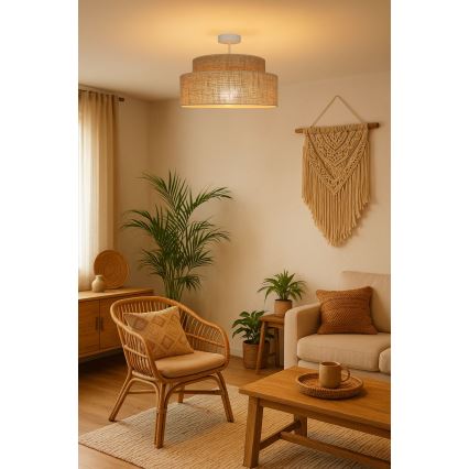 Anbauleuchte BOHO 1xE27/60W/230V beige