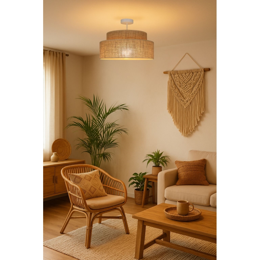 Anbauleuchte BOHO 1xE27/60W/230V beige