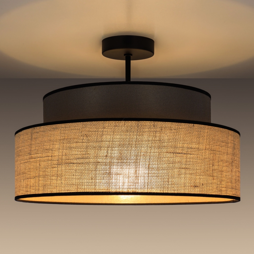 Anbauleuchte BOHO 1xE27/60W/230V braun/beige