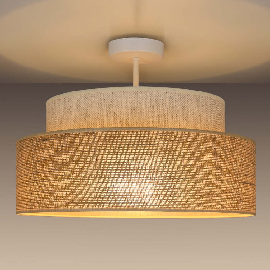 Anbauleuchte BOHO 1xE27/60W/230V cremefarben/beige
