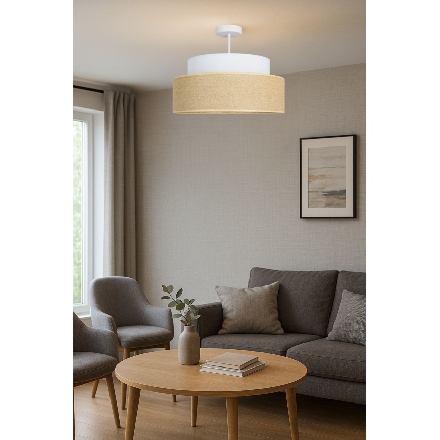 Anbauleuchte BOHO 1xE27/60W/230V cremefarben/beige