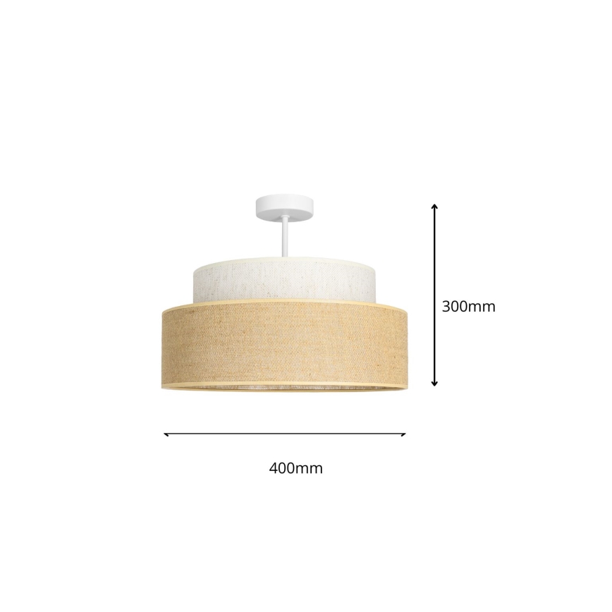 Anbauleuchte BOHO 1xE27/60W/230V cremefarben/beige