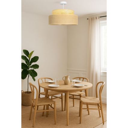 Anbauleuchte BOHO 1xE27/60W/230V Rattan
