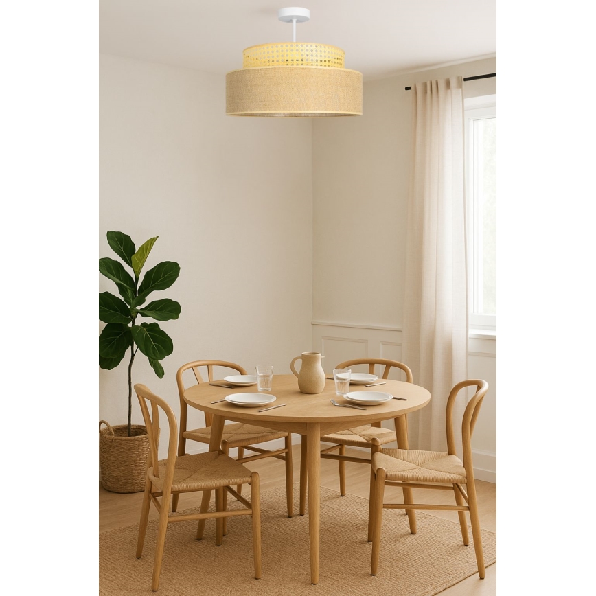 Anbauleuchte BOHO 1xE27/60W/230V Rattan