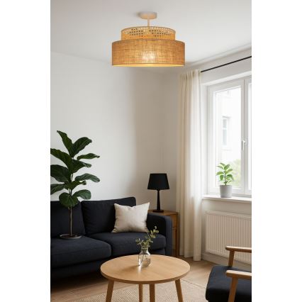 Anbauleuchte BOHO 1xE27/60W/230V Rattan