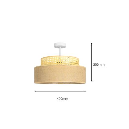 Anbauleuchte BOHO 1xE27/60W/230V Rattan
