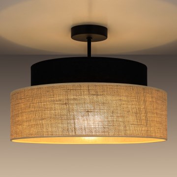 Anbauleuchte BOHO 1xE27/60W/230V schwarz/beige