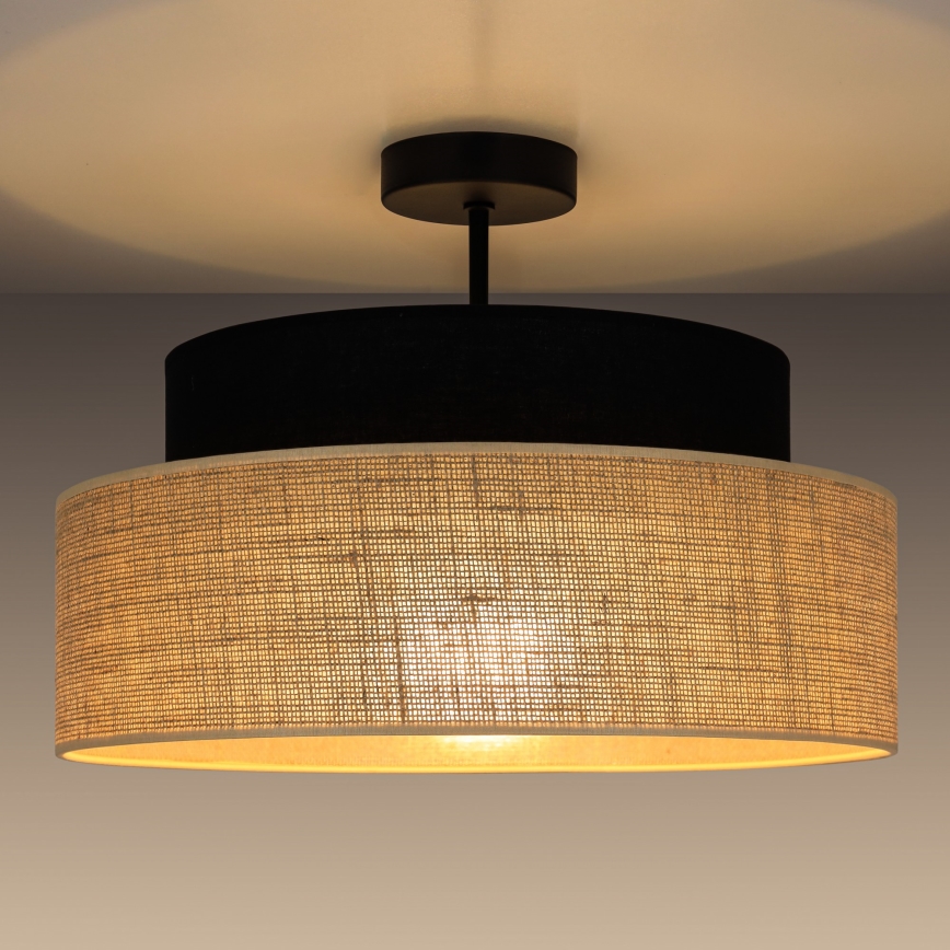 Anbauleuchte BOHO 1xE27/60W/230V schwarz/beige
