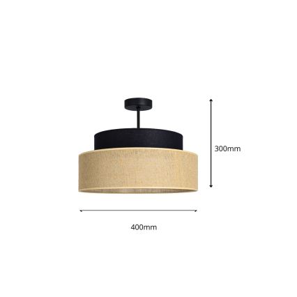 Anbauleuchte BOHO 1xE27/60W/230V schwarz/beige