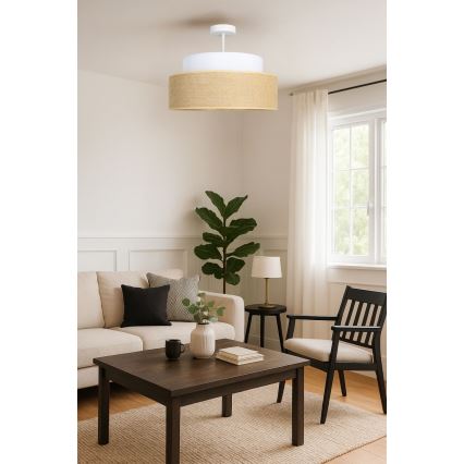 Anbauleuchte BOHO 1xE27/60W/230V weiß/beige