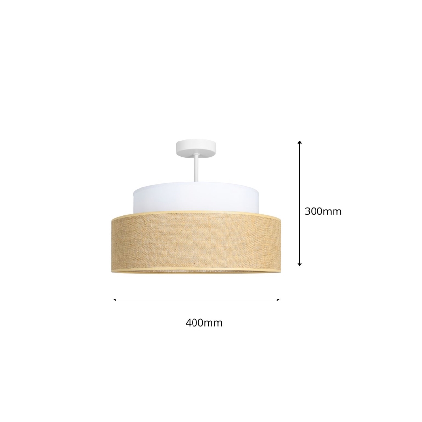 Anbauleuchte BOHO 1xE27/60W/230V weiß/beige