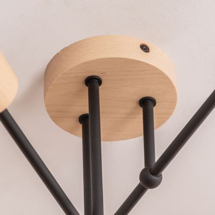 Anbauleuchte CAMBRIDGE 6xE27/15W/230V Kiefer