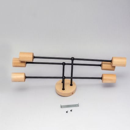 Anbauleuchte CAMBRIDGE 6xE27/15W/230V Kiefer