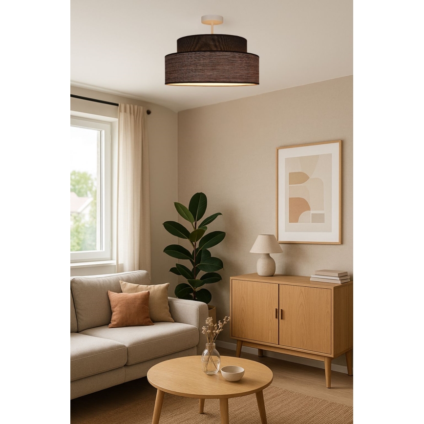 Anbauleuchte GRACE 1xE27/60W/230V braun/beige