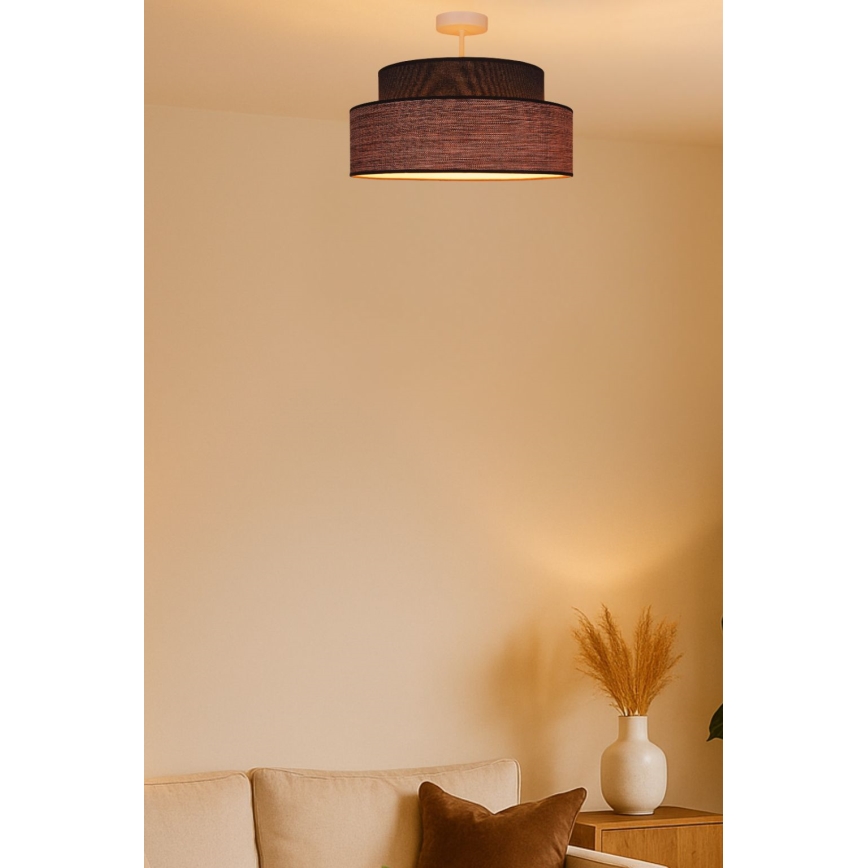 Anbauleuchte GRACE 1xE27/60W/230V braun/beige