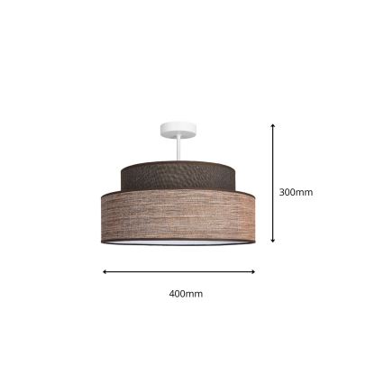 Anbauleuchte GRACE 1xE27/60W/230V braun/beige