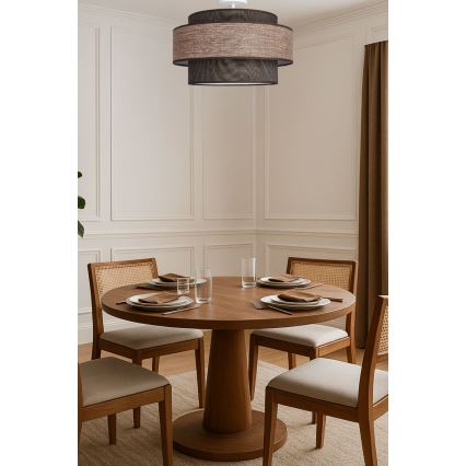 Anbauleuchte GRACE 1xE27/60W/230V braun/beige
