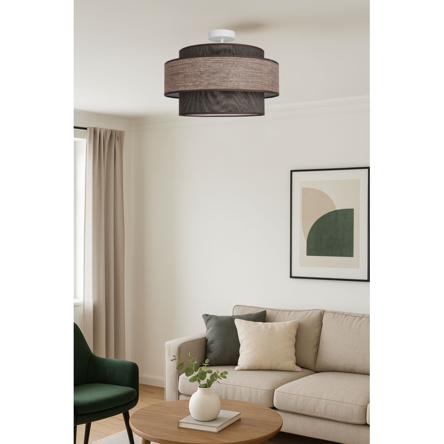 Anbauleuchte GRACE 1xE27/60W/230V braun/beige