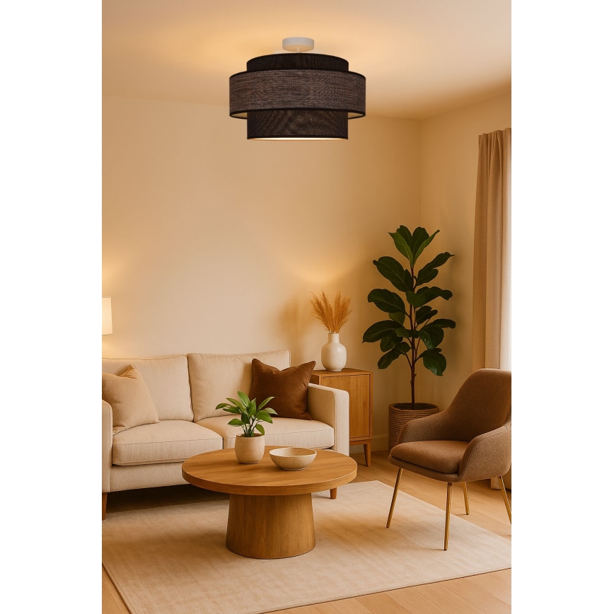Anbauleuchte GRACE 1xE27/60W/230V braun/beige