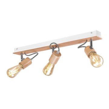 Anbauleuchte GUSTAVO 3xE27/60W/230V Buche