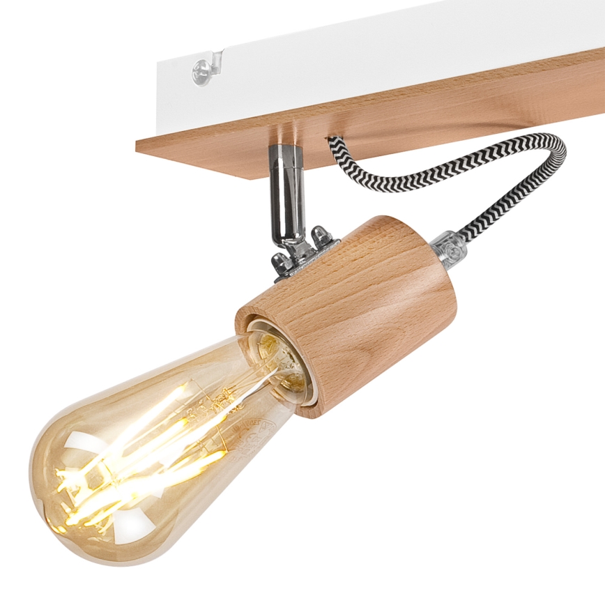 Anbauleuchte GUSTAVO 3xE27/60W/230V Buche