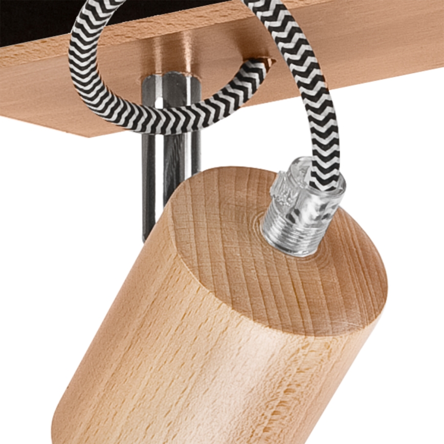 Anbauleuchte GUSTAVO 3xE27/60W/230V Buche