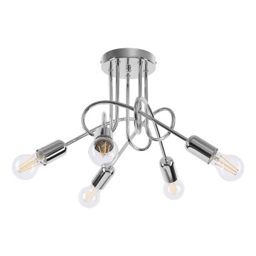 Anbauleuchte LOOP 5xE27/15W/230V glänzendes Chrom