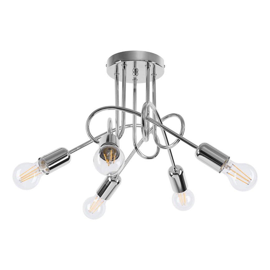 Anbauleuchte LOOP 5xE27/15W/230V glänzendes Chrom