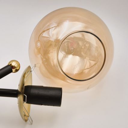 Anbauleuchte MALENA 3xE14/5W/230V golden/schwarz/rauchig beige