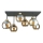 Anbauleuchte NESSA 6xE27/60W/230V schwarz/golden/rauchig beige